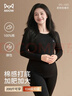 貓人（MiiOW）【100%純棉200斤可穿】保暖內衣女加肥加大碼純棉抑菌保暖內衣 曬單實(shí)拍圖