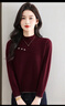 皮爾卡丹小個(gè)子羊毛衫女秋冬2025新款短款時(shí)髦打底衫洋氣半高領(lǐng)毛衣 安哥拉紅 XL 119斤-128斤 曬單實(shí)拍圖