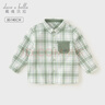 戴維貝拉兒童襯衫男童格子襯衣男寶寶秋裝棉上衣童裝 曬單實(shí)拍圖