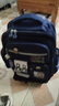 派格威拉桿小學(xué)生書(shū)包男女孩三到六年級兒童大容量可爬樓兩用拉桿箱輕便 藍色可爬樓【平角六輪拉桿】 有公仔掛飾+徽章+明信片 曬單實(shí)拍圖
