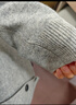 優(yōu)衣庫女裝羊絨圓領(lǐng)針織短開(kāi)衫479672 03 灰色 L 曬單實(shí)拍圖