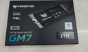 宏碁掠奪者（PREDATOR）1TB SSD固態(tài)硬盤(pán) M.2接口(NVMe協(xié)議) GM7系列｜NVMe PCIe 4.0讀速7200MB/s  AI電腦存儲配件 曬單實(shí)拍圖