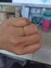 金至尊（3DG Jewellery）黃金戒指女磨砂水波紋活口999足金送女朋友老婆情人節禮物計價(jià) 金重0.94克（配珠寶禮盒） 曬單實(shí)拍圖