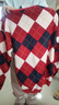 拉夏貝爾女童秋冬開(kāi)衫毛衣2025新款兒童格紋加絨針織衫上衣男寶寶洋氣外套 三色菱 160 建議身高151-160cm 曬單實(shí)拍圖