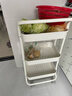 懶角落小推車(chē)置物架三層移動(dòng)茶水桌家用客廳廚房?jì)ξ锸占{架零食架書(shū)架 推車(chē)置物架 三層白色 曬單實(shí)拍圖