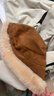 稻草人帽子女秋冬季加絨加厚保暖毛絨漁夫帽時(shí)尚護耳包頭盆帽新款 【褐色】毛絨保暖 均碼 曬單實(shí)拍圖