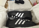 阿迪達斯（adidas）三葉草小白鞋男女經(jīng)典SUPERSTAR貝殼頭板鞋運動(dòng)鞋 JH9977黑色 曬單實(shí)拍圖