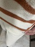 蕉內【趙露思同款】絨絨5系睡衣男女士可外穿保暖情侶秋冬家居服套裝 【女士】尤白條紋 XL 曬單實(shí)拍圖