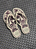 havaianas哈唯納SlimTucano植物印花人字拖度假外穿平底夾腳拖鞋  0121-米色 41-42 曬單實(shí)拍圖