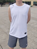 安踏運動(dòng)背心男無(wú)袖坎肩透氣籃球服2026夏季冰絲速干薄款休閑上衣 純凈白-1 XL (180) /適合140-160斤 曬單實(shí)拍圖