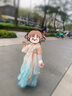 萌乎月小兔 漢服女童連衣裙2026春兒童國風(fēng)襦裙女寶公主裙 黃藍色 120 曬單實(shí)拍圖