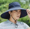 Charm Kendo漁夫帽男女夏季釣魚(yú)帽大檐登山遮臉?lè )罆裉?yáng)帽防紫外線(xiàn)遮陽(yáng)帽 深灰【旅行百搭防曬A款】 曬單實(shí)拍圖