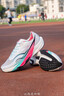 喬丹（QIAODAN）飛騰3.0男跑步鞋運動(dòng)鞋場(chǎng)地訓練學(xué)生體測中考鞋跑步鞋女減震 純凈白/霓虹粉 -男-彩虹斑馬 43 曬單實(shí)拍圖