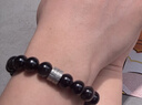 周大生【新年禮物】黑曜石手串能量手串黑曜巖守護石手鏈送男友 曬單實(shí)拍圖