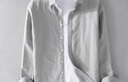 羅蒙男士亞麻長(cháng)袖襯衫男麻布裝日系休閑寬松棉麻襯衣2026春夏裝外套男 9206灰色襯衫 （麻25%棉75%） 2XL 碼 曬單實(shí)拍圖