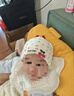 COSMICKISS新生兒胎帽春秋冬季寶寶帽子0-6個(gè)月男女雙層?jì)雰鹤o(hù)頭囟門(mén)帽 櫻桃蝴蝶結(jié)【建議0-6個(gè)月（高彈）】 曬單實(shí)拍圖