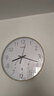 Timess掛鐘 電波鐘客廳鐘表溫濕度計時(shí)尚簡(jiǎn)約石英鐘表掛墻臥室時(shí)鐘 36cm 曬單實(shí)拍圖