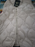 雅鹿2025秋冬新款輕薄羽絨服內膽女馬甲內搭保暖修身坎肩背心輕暖外套 米白 L 推薦105-115斤 曬單實(shí)拍圖