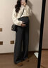 塔馳密司（touchmiss）品牌2026新款孕婦冬裝套裝秋冬褲加絨保暖毛衣 星空深灰褲【磨毛】 選M-XL碼 L 曬單實(shí)拍圖