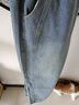 牛仔褲女款2025秋季寬松高腰顯瘦直筒褲冬季加絨保暖女士休閑長(cháng)褲 藍色 常規 L 曬單實(shí)拍圖