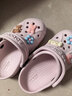 CROCS卡駱馳貝雅兒童洞洞鞋戶(hù)外包頭童鞋沙灘鞋涼鞋拖鞋/207013/207012 裸粉-6PI 25 (150mm) 曬單實(shí)拍圖