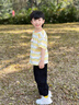 嘟嘟家男童T恤夏季女童條紋短袖夏裝兒童立體卡通上衣寶寶圓領(lǐng)衣服童裝 黃色系條紋 120 曬單實(shí)拍圖