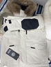 波司登（BOSIDENG）極寒90鵝絨羽絨服冬季男女情侶同款大毛領(lǐng)保暖加厚防風(fēng)工裝外套 冰霜白8786 S 160/84A 曬單實(shí)拍圖
