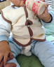 婧麒（JOYNCLEON）嬰兒馬甲秋冬男女寶寶新生兒童坎肩外穿夾棉保暖背心 Jwc200690 曬單實(shí)拍圖