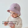 babylove【清倉】嬰兒帽子春秋款漁夫帽男女寶寶戶(hù)外帽純棉百搭可愛(ài)遮陽(yáng)帽 風(fēng)信紫 46cm（根據寶寶頭圍選擇） 曬單實(shí)拍圖