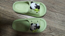土豆屋（TUDOUWU）兒童拖鞋男女童小孩室內外防滑軟底涼拖鞋 熊貓綠色230碼 曬單實(shí)拍圖