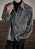 Shelley Jones老錢(qián)風(fēng)煙灰色長(cháng)袖襯衫男春秋高級感痞帥襯衣美式復古扎染漸變外套 煙灰色 XL [推薦120-140斤] 曬單實(shí)拍圖