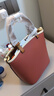 紅谷女包手提包包牛皮水桶包女士手提包單肩包斜挎包 38女神節禮物 曬單實(shí)拍圖