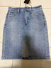 Levi's李維斯女士美式直筒休閑簡(jiǎn)約白色藍色ins風(fēng)顯瘦牛仔半身裙 淺藍色 M (26) 曬單實(shí)拍圖