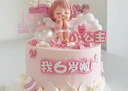 知印新年禮物甜品女神專(zhuān)屬新鮮甜品生日蛋糕動(dòng)物淡奶油甜品同城送 粉色系小公主蛋糕 6英寸(適合1-3人) 曬單實(shí)拍圖