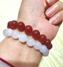 紅良緣天然紅瑪瑙手鏈轉運珠佛珠七夕節禮物紅色瑪瑙水晶手串男女士10mm 曬單實(shí)拍圖