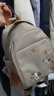 萊夫小蜜蜂刺繡雙肩包女韓版時(shí)尚通勤旅行帆布小背包38女神節禮物 曬單實(shí)拍圖