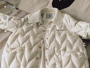香影羽絨服女短款2025年冬季新款米白色小個(gè)子時(shí)尚翻領(lǐng)白鴨絨外套 米色 M 曬單實(shí)拍圖