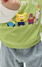 嘟嘟家[三件套]兒童萌趣套裝春季寶寶舒適T恤男童背心女童褲子 綠色 90 曬單實(shí)拍圖