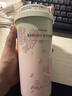 Vanow保溫杯櫻花女生咖啡陶瓷內膽吸管杯子閨蜜生日禮物家居館水杯 曬單實(shí)拍圖