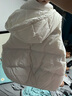 鴨鴨（YAYA）情侶羽絨馬甲短款2024冬季新款連帽寬松舒適保暖羽絨馬甲XJ 白色 M 曬單實(shí)拍圖