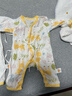 貝瑞加（Babyprints）嬰兒連體衣2件裝新生兒純棉爬服薄款男女寶寶哈衣家居內衣 黃59 曬單實(shí)拍圖