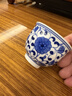 瓷都窯火 景德鎮手繪品茗杯單杯小號陶瓷 家用單個(gè)青花瓷功夫茶杯普洱杯 步步生蓮鈴鐺杯【40ML】 曬單實(shí)拍圖