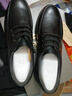 奧康（Aokang）官方男士商務(wù)通勤系帶舒適休閑皮鞋透氣西裝牛皮鞋爸爸 黑色 41 曬單實(shí)拍圖