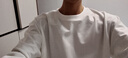 京東京造重磅男士t恤長(cháng)袖內搭打底衫男春季新款休閑高級感圓領(lǐng)上衣白色 XL 曬單實(shí)拍圖