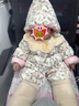 巴拉巴拉嬰兒羽絨服連體衣寶寶男童女童冬裝保暖萌趣文藝時(shí)尚新穎 綿糖粉-絨絨夢(mèng)境-白鴨絨充棉章仔 90 cm-充絨量98g 曬單實(shí)拍圖