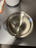 美廚（MAXCOOK）304不銹鋼雙耳盆 洗菜盆和面盆打蛋盆調料湯盆家用加厚可用電磁爐 21CM雙耳盆 圓底款 曬單實(shí)拍圖