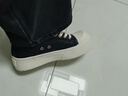 FDCP學(xué)院風(fēng)大頭鞋男士潮款板鞋厚底增高休閑男鞋夏季英倫風(fēng)百搭小皮鞋 黑色 41 （適合運動(dòng)鞋42） 曬單實(shí)拍圖
