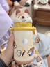 babycare兒童保溫杯嬰兒小松鼠寶寶1-3歲不銹鋼吸管水杯壺學(xué)生上學(xué)450ml 曬單實(shí)拍圖