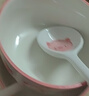 釉下彩可愛(ài)卡通碗碟套裝家用高顏值陶瓷碗筷盤(pán)餐具 2碗2勺 4件套 曬單實(shí)拍圖