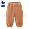 迷你巴拉男童女童仿羊羔毛休閑褲寶寶毛絨兒童長(cháng)褲【貓絨絨】 卡其50625 100 曬單實(shí)拍圖